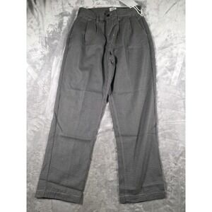 NWT OBEY Fubar Houndstooth Pleated Trouser Pants Men's 30x30 Gray/Black‎